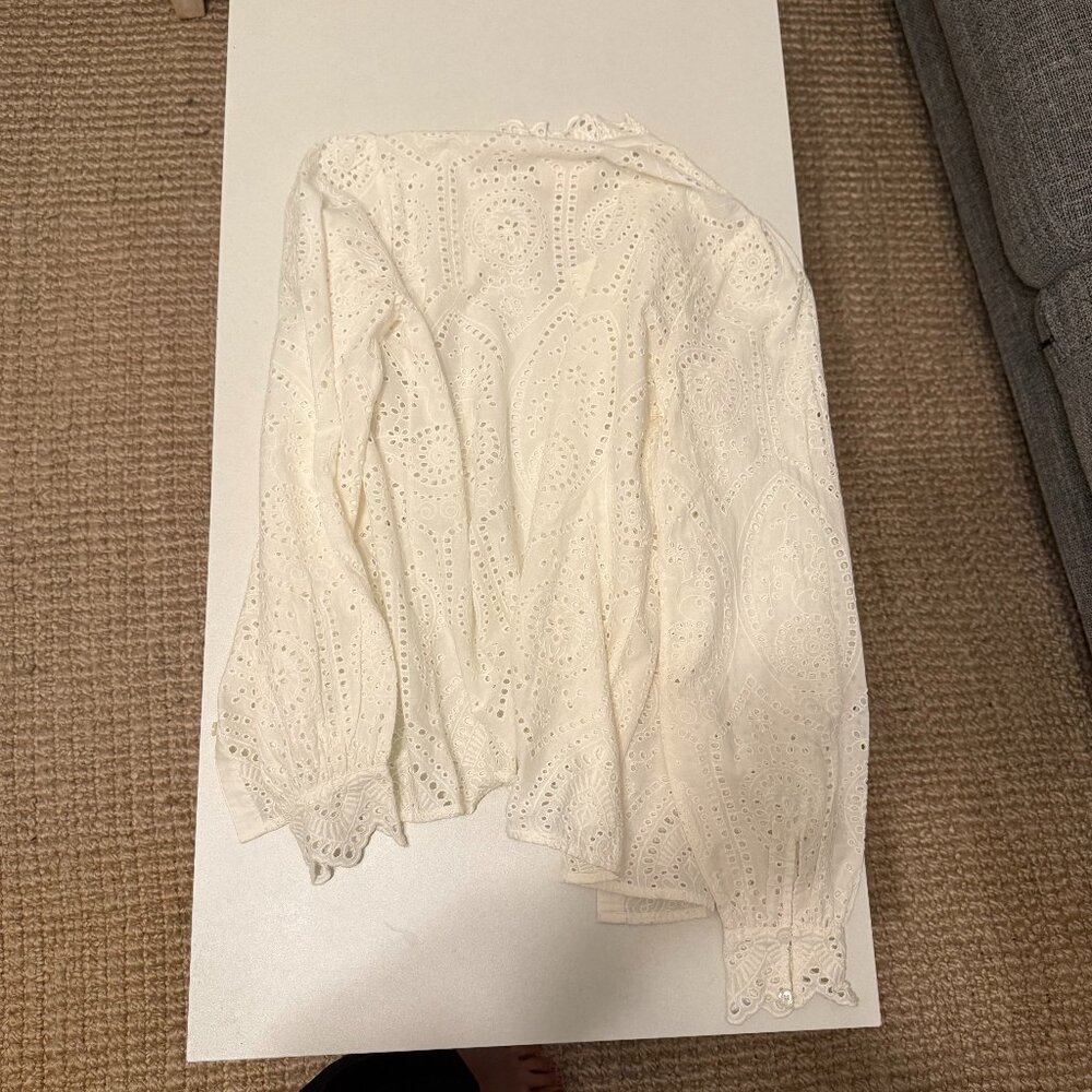 Sezane Chlo Shirt - Embroidered Ecru - Picture 4 of 4